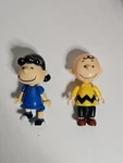 Peanuts Charlie Brown, Lucy- Inch Figures- Lot Of 2-BRICKS Type. Fixed Price $12.99.