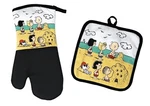 Peanuts Oversized Oven Mitt And Pot Holder Set At The Beach. Fixed Price $18.49.