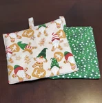 Handmade Quilted Pot Holders Pair, 100% Cotton Batting, Insul Bright.. Fixed Price $14.99.