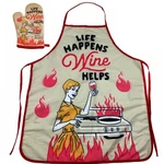 Life Happens Wine Helps Funny Cooking Drinking Lover Kitchen Accessories. Fixed Price $16.70.