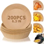 200PCS Air Fryer Disposable Paper Liners, 6.3IN Round Parchment. Fixed Price $5.99.