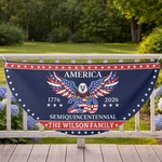 Custom 250TH Anniversary America Fan Flag Patriotic Eagle 1776-2026 Banner Porch. Fixed Price $28.79.