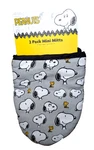 Peanuts Snoopy Woodstock Mini Oven Mitts 2-PC Gray Black Yellow Cotton Polyester. Fixed Price $13.20.