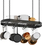 31.7-INCH Hanging Pot Rack, Space-saving Hanger For Kitchen, Ceiling Pan. Fixed Price $71.57.