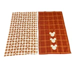 Disney Mickey Mouse Kitchen Towels Set Of 2 Burnt Orange Plaid Checkered. Fixed Price $20.00.