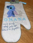 Disney Stitch Oven Mitt Means Family, Nobody Gets Left, Behind Forgotten. Fixed Price $9.02.