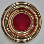 Artistic Churchware Rw 212 Brass Tone Offering Plate Red Velvet 12" Usa. Fixed Price $20.00.