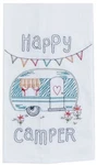 Happy Camper Camping Rv Embroidered Flour Sack Kitchen Towel By Kay Dee. Fixed Price $11.97.