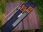 Bbq Steel Stainless 6 Skewers Set,barbecue Utensils Accessories, Kebab Tools. Fixed Price $110.00.