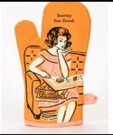Blue Q Satire Horny For Food Oven Mitt New Funny. Fixed Price $12.00.