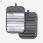 Kitchenaid Albany Pot Holder 2-PACK Set, Charcoal Grey, 7X10,. Fixed Price $16.51.