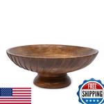 Edhas Mango Decorative Hand Carved Wooden Bowl For Home Dining Table. Fixed Price $52.28.