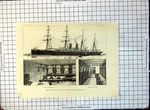 Old Print New Steam-shop Orient Line Austral View Dining Rom Passage 155G. Fixed Price $25.32.