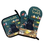 Made From Scratch,funny Oven Mitts And Pot Holders Sets Of 2,SILICONE Non-sli.... Fixed Price $21.03.
