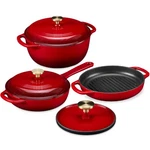 Best Choice Products Non-stick Pot Pan Cookware Set Cast Iron Skillet Press. Fixed Price $109.99.