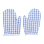 Cabilock 2PCS Kitchen Gloves For Oven,heat Resistant Cotton 17X12CM, Sky-blue. Fixed Price $19.78.