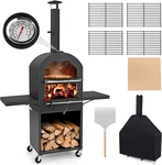 Giantex Oven Outdoor-wood Fired W/2 Side Tables,pizza Stone,p. Fixed Price $253.00.