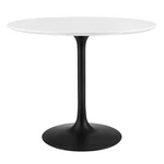 Hawthorne Collections 36" Round Top Modern Metal Dining Table Black/white. Fixed Price $578.99.