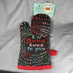 Blue Quilted Oven Mit Ll Bake Love You 100% Cotton New Gift Multicolor. Fixed Price $12.99.