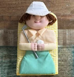 3-D Mrs. Oven Mitt Winfield Trading Made Thailand 1994 Lady Golfer. Fixed Price $5.99.