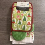 Kitchen Set Of 7 Pcs Towels Dishcloth Oven Mitt Pot Holder Mainstays Holidays. Fixed Price $11.40.