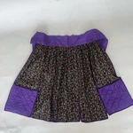 Handmade Half Apron With Built-in Oven Mitts / Pockets Purple-multicolor Floral. Fixed Price $18.00.