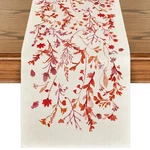 Floral Leaves Valentine's Table Runner, Wild Flowers Seasonal Kitchen Dining. Fixed Price $17.99.