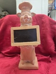 Furio Terracotta Chef French Pig 16" Farmhouse Kitchen Country Chalk Board. Fixed Price $50.00.
