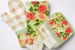 Laura Ashley - Kitchen Set Towel Oven Mitt Pot Holder. Fixed Price $36.99.