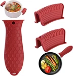 3 Pack Silicone Cast Iron Skillet Handle Cover - Heat Resistant Pot Sleev. Fixed Price $13.99.
