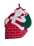 Vtg Santa Decorative Hanging Pot Holder Hallie St Mary Oven Mitt Retro Kitchen. Fixed Price $19.00.