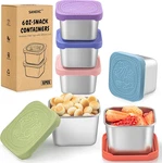 Oz Stainless Steel Snack Containers For Kids 6-PACK Leakproof Bpa-free Lids. Fixed Price $28.99.