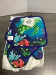 Ajw Inc Hawaii Ocean Sea Turtle Kitchen Towel Pot Holder Oven Mitt 3 Piece Set. Fixed Price $12.95.