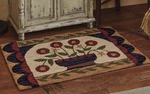 Flower Basket Hooked Rug - 24" X 36" Handmade Park Designs Almost Gone. Fixed Price $88.90.