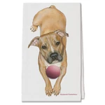 Pit Bull Decorative Cotton Kitchen Dish Towel, Pet Gift. Fixed Price $18.95.