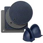Suytqea 4 Pcs Silicone Trivet Mats For Kitchen Counter, Oven Mitts A.... Fixed Price $23.67.