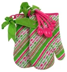 Brownlow Kitchen Oven Mitt Measuring Spoons Gift Holiday Christmas Fork Knife. Fixed Price $11.99.