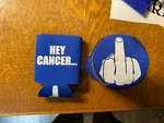 Hey Cancer Finger Funny Novelty Cooler Koozie. Fixed Price $8.00.