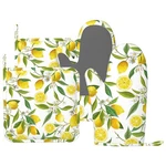 Lemons Oven Mitts And Pot Holders 4 Pcs Set Silicone Fruits White Flower Kitchen. Fixed Price $37.60.