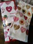 Kitchenaid Reversible Dish Drying Mats White Red Pink Donut Hearts + Towels (4). Fixed Price $27.00.