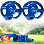 Domensi 2PK Cast Iron Lawn Sprinklers, Heavy Duty Garden Waterers, Blue. Fixed Price $44.99.