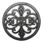 Black 8" Round Cast Iron Trivet Rustresistant Pot Stand For Kitchen & Dining. Fixed Price $34.35.