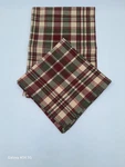 Park Designs Dish Towel & Wash Cloth 100% Cotton Plaid Green Red Cream 2 Pcs.. Fixed Price $14.59.