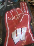 New! B-b-que Wisconsin Badgers #1 Fan Finger/hand Oven Mitt-tailgating/party. Fixed Price $7.99.