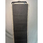 Woven Cotton Reversible Runner Rug 20X80 Charcoal Grey Cream Fringe Rn 18696. Fixed Price $22.00.