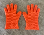 Ekogrips By Jolly Green Silicone Heat Resistant Bbq Gloves Oven Grill Orange. Fixed Price $8.00.