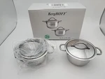 Berghoff Stainless Steel Mini Pots 2.5" W/ Lids Set Condiment Dipping New. Fixed Price $19.99.