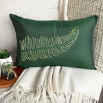 Lumbar Cushion Cover Green 12 X 16 Inch, Rectangle Silk Fabric - Tea. Fixed Price $35.86.