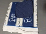 Chef Kitchen Towel & Pot Holder Set 4PC Blue Always Be Nice The. Fixed Price $15.99.