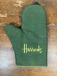 Harrods Knightsbridge London Oven Mitt Green Yellow Striped Cotton Kitchen. Fixed Price $12.74.